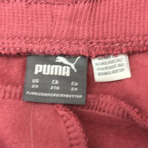 PUMA Essentials Pink Fleece Jogger Sweatpants Front Pockets Adjustable Waist 2XL - Picture 6 of 9